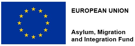 The logo of the European Union Asylum, Migration and Integration fund