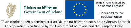 The logo of the European Union Asylum, Migration and Integration fund which consists of the The flag of the European Union